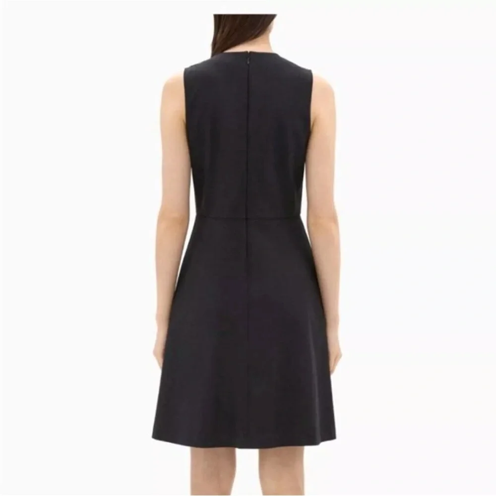 Theory Miyani Sevona Split Front Dress size 00 Black Stretch NWT - Picture 3 of 9